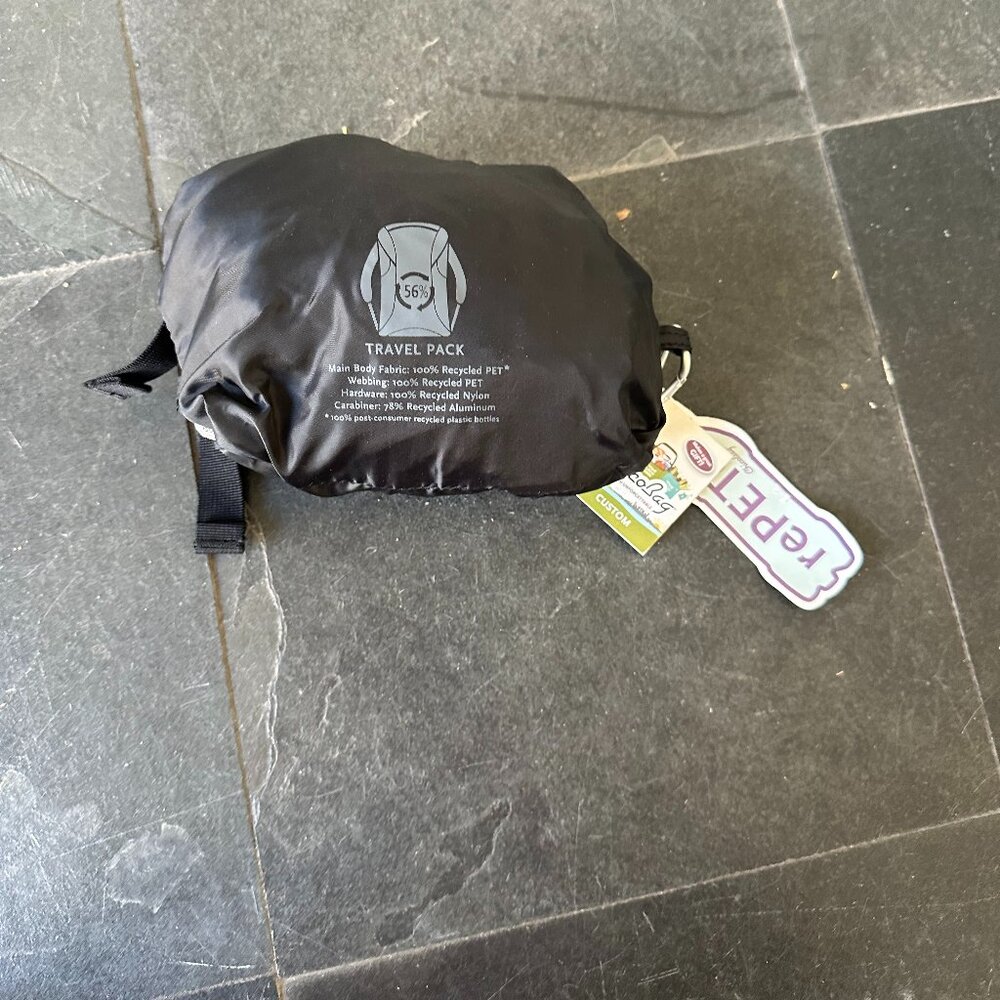 Chico Based Travel Backpack, Collapsable, Black, NWT